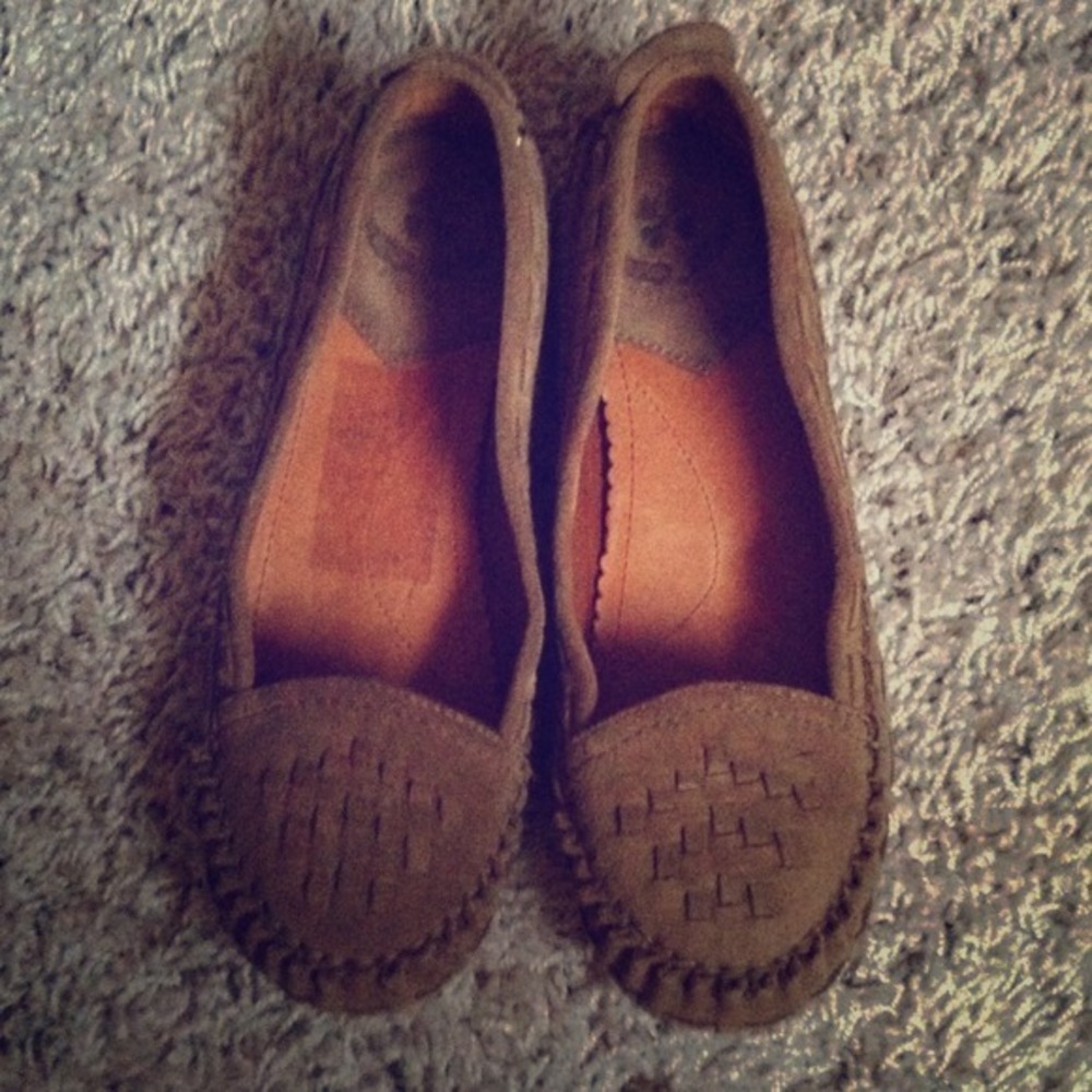 Lucky Brand Brown Slip Ons 5.5
